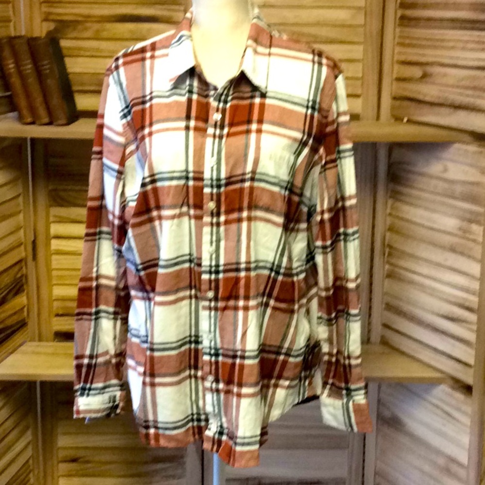 Weatherproof Women's Vintage Brushed Flannel Long Sleeve Shirt